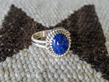 Southwest Sterling Lapis Ladies Ring