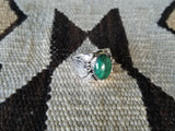 Malachite Sterling Silver Mens Ring