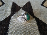 Malachite Sterling Silver Mens Ring