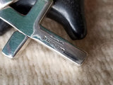 Southwest Coral Sterling Cross Pendant