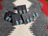 Genuine Kingman Turquoise Silver Earrings