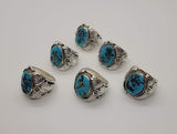 Natural Turquoise Silver Big Boy Mens Southwest Ring